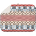 thumbnail image 1 of Boho style kitchen drying mat 18x24 Inch featuring floral prints, microfiber fabric, perfect for drying glassware and cookware, 1 of 5