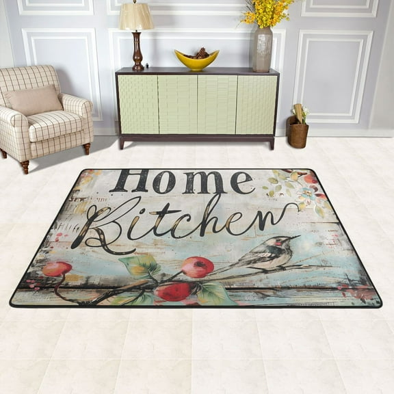 Boho with Home Kitchen Area Floor Mats 72" x 48" Soft Non-Slip Large Rugs Nursery Memory Foam Carpets Living Room Doormat for Bedroom Dinning Decor