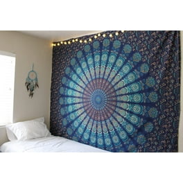 DODOING Indian Tapestry Hippie Bohemian Psychedelic Peacock Mandala Wall Hanging Tapestry for Bedroom Living Room Dorm Home Decoration 59 x 78 150 x 200 cm Walmart