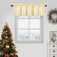 thumbnail image 1 of Bohogeo Buffalo Yellow Checkerd Cafe Valance Curtains for Kitchen,Plaid Farmhouse Gingam Window Decor Rod Pocket,55" x 15", Yellow/White, 1 of 8