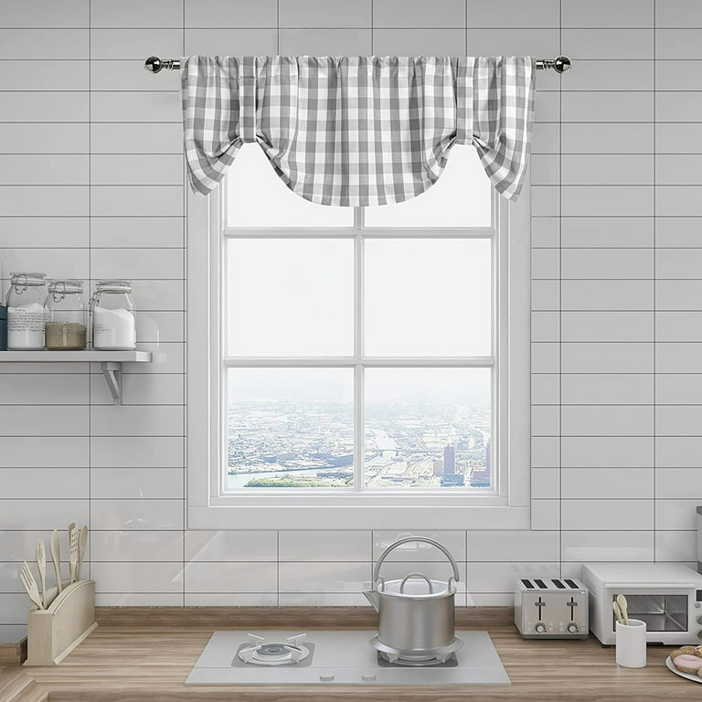 https://i5.walmartimages.com/seo/Bohogeo-Grey-and-White-Buffalo-Plaid-Kitchen-Curtains-Tie-up-and-Straight-Decorative-Window-Drepes-56-x-18-Silver-Gray-1-Panel_af2ac13a-fb52-475f-904f-c2c97d9a4f40.19dd72cea74532efc3367b9be7da465f.jpeg?odnHeight=768&odnWidth=768&odnBg=FFFFFF