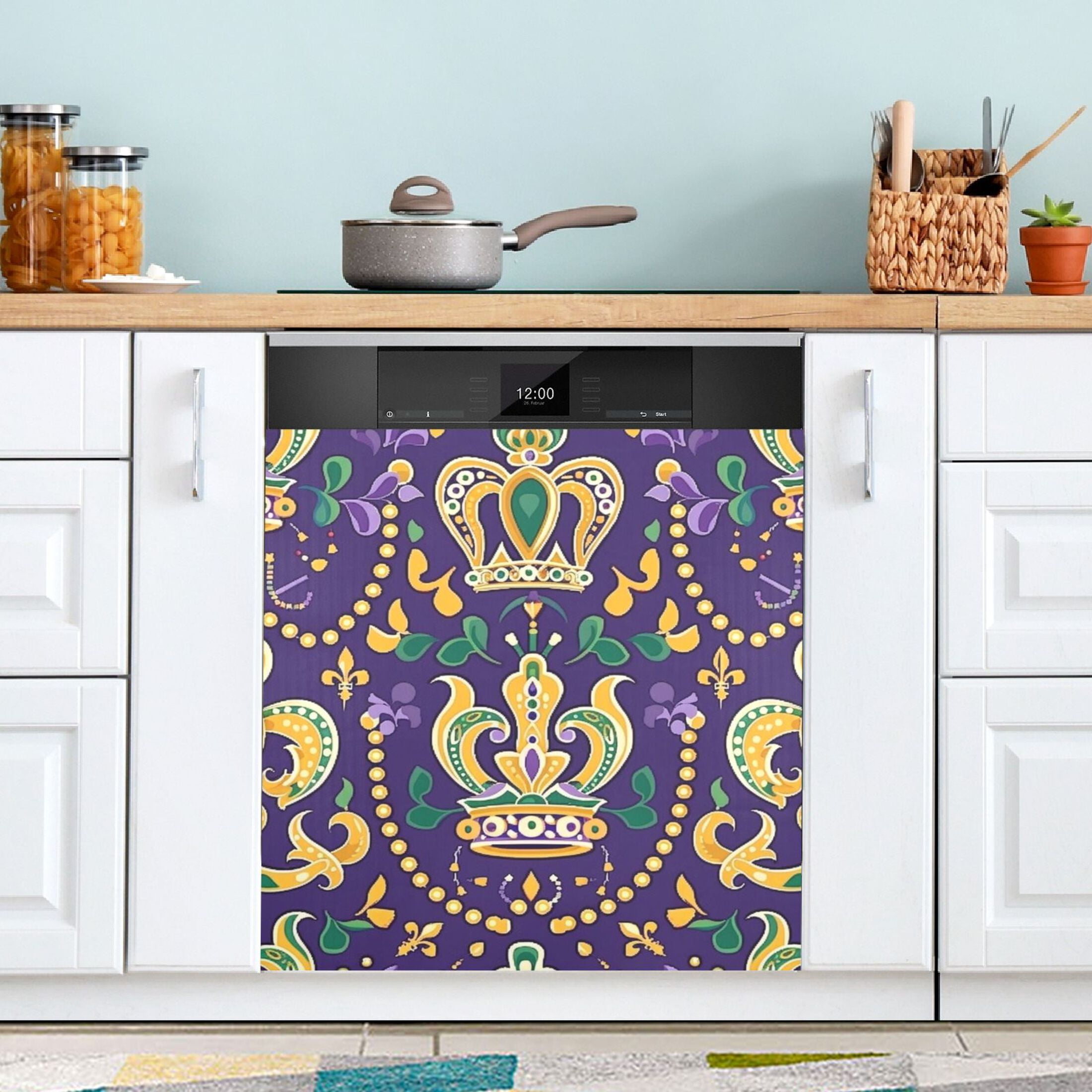 Bohomia Crowns Dishwasher Cover Refrigerator