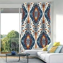 Bohomia Ethnic Flower Blackout Curtains 84"x52" Thermal Insulated Curtain 1 Panel
