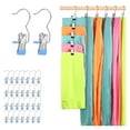 thumbnail image 1 of Bohorizon 30 Pack Hanger Clips, Boot Hangers for Closet, Multi Function Clip Hooks (Blue), 1 of 4