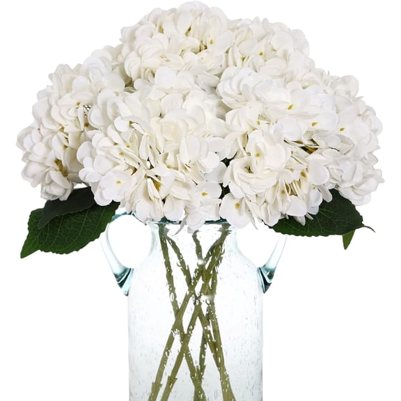 Bohorizon 6PCS Hydrangea Artificial Flowers, Faux Hydrangea Flowers, Faux Hydrangea Decor for Home Wedding Party