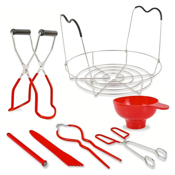 Bohorizon 7 PCS Canning Kit, Canning Supplies Set Starter Kit, Red