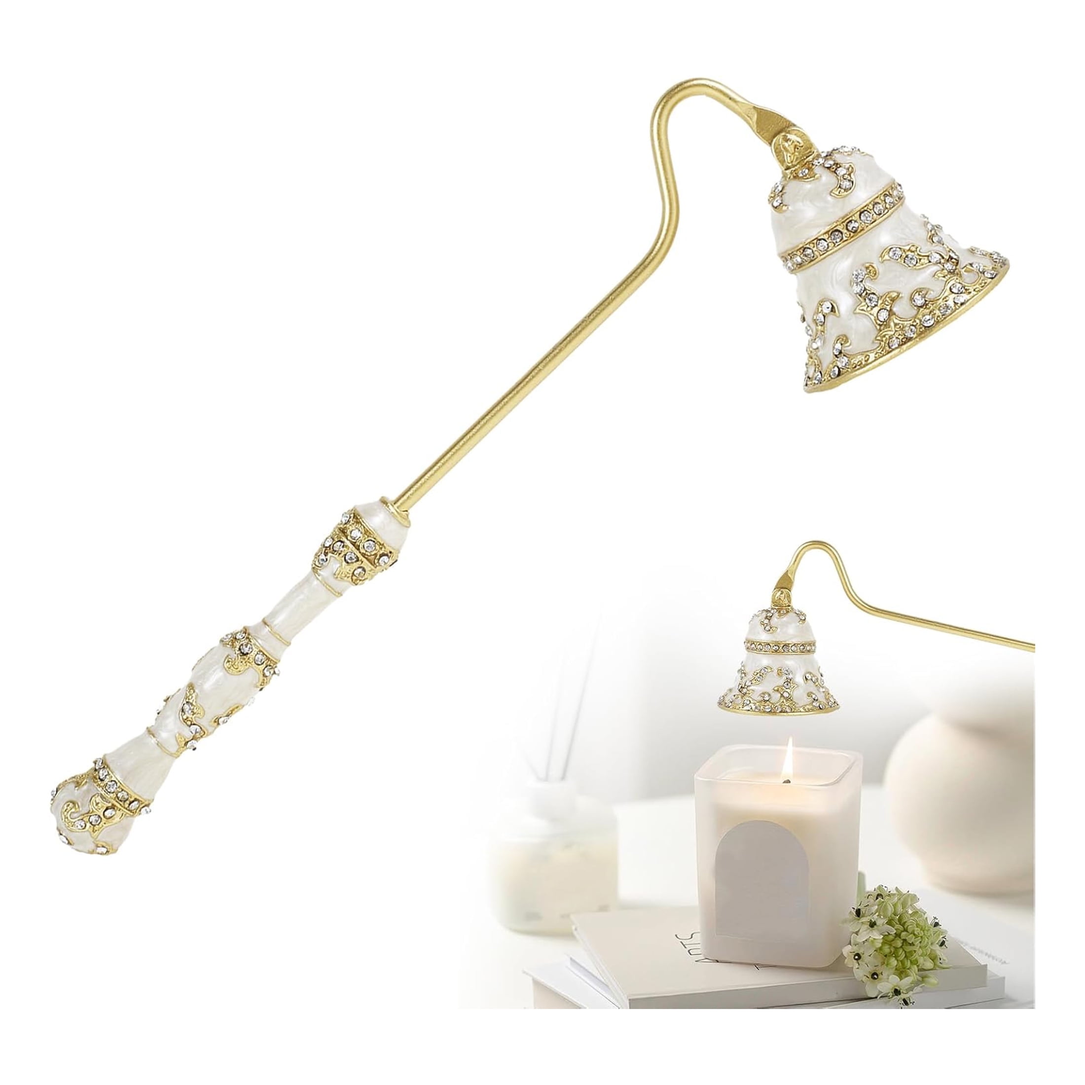 BOHORIZON, Candle Snuffer, Vintage Gold, Long Handle Safety - Walmart.com