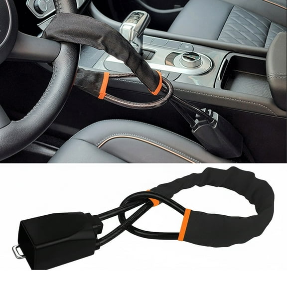 Bohorizon Car Steering Wheel Lock, Anti Theft Car Device, Pack of 1, Black