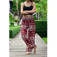 thumbnail image 1 of Bohotusk Red Elephant Savannah Print Elasticated Smocked Waist Womens Harem Pants S/M to LXL, 1 of 5