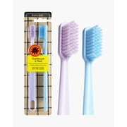 Boie, Toothbrush, Blue & Thistle, Extra-soft, Adult, 2 Pack