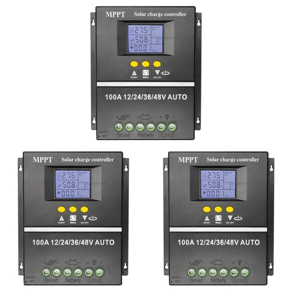 Boiijkre 100A Mppt Solar Charge Controller Intelligent Regulator Dual Usb for Solar Panel