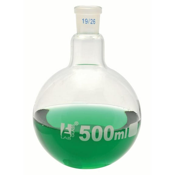 Boiling Flask with 29/32 Joint, 250ml Capacity, Round Bottom, Interchangeable Joint, Borosilicate Glass - Eisco Labs