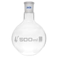 thumbnail image 1 of Boiling Flask with Joint, 500ml - Socket Size 24/29 - Round Bottom, Interchangeable Joint - Borosilicate Glass - Eisco Labs, 1 of 2