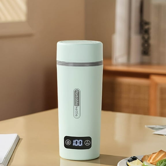 Portable Travel Kettle 350ml - Mini Electric Water Boiler with 4 Temperature Settings (212°F-113°F), 304 Stainless Steel, Fast Boiling & Auto Shut-Off for Tea/Coffee, Compact for Office/Camping