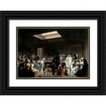 thumbnail image 1 of Boilly, Louis Leopold 18x14 Black Ornate Wood Framed with Double Matting Museum Art Print Titled - A Game of Billiards, 1 of 4