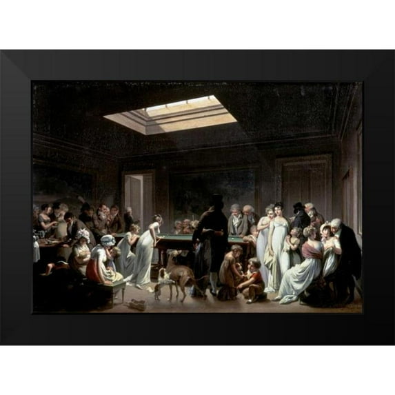 Boilly, Louis Leopold 24x18 Black Modern Framed Museum Art Print Titled - A Game of Billiards