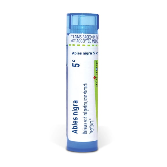 Boiron Abies Nigra 5C, Homeopathic Medicine for Acid Indigestion, Sour Stomach, Heartburn, 80 Pellets