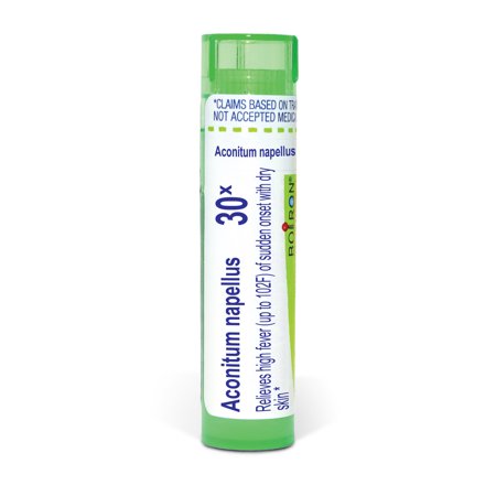 Boiron Aconitum Napellus 30X, Homeopathic Medicine for High Fever (Up To 102F) Of Sudden Onset With Dry Skin, 80 Pellets
