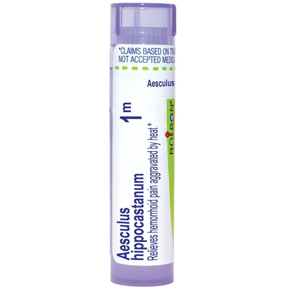Boiron Aesculus Hippocastanum 1M, Homeopathic Medicine for Hemorrhoid Pain Aggravated By Heat, 80 Pellets