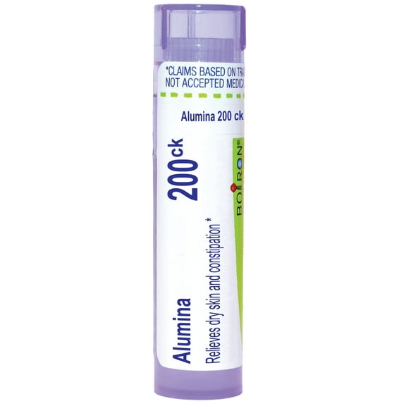 Boiron Alumina 200CK, Homeopathic Medicine for Dry Skin And Constipation, 80 Pellets