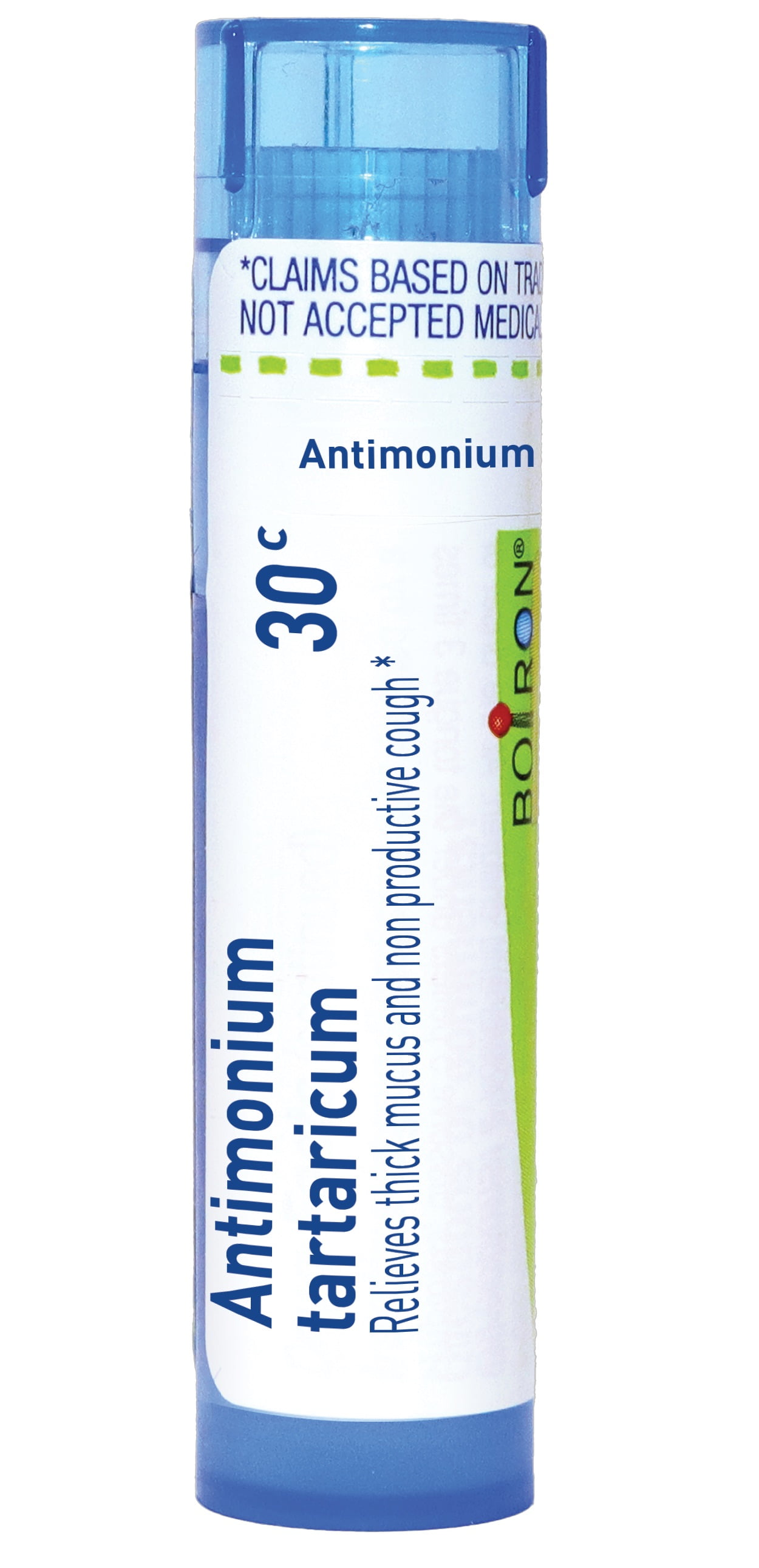 Boiron Antimonium Tartaricum 30C, Homeopathic Medicine for Thick Mucus And Non Productive Cough, 80 Pellets