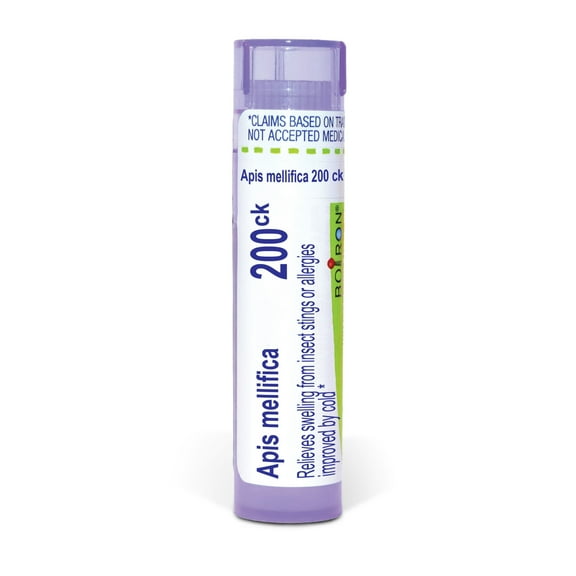 Boiron Apis Mellifica 200CK, Homeopathic Medicine for Swelling From Insect Stings Or Allergies Improved By Cold, 80 Pellets