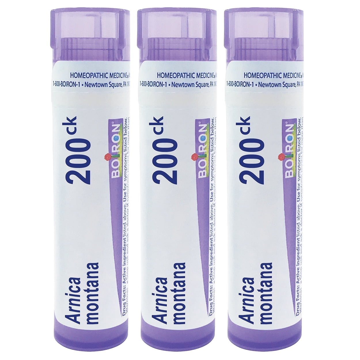 Boiron Arnica Montana 200CK, Homeopathic Medicine for Muscle Pain, Stiffness, Swelling From Injuries, Bruises, 3 Count (3 x 80 Pellets)