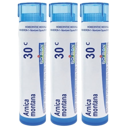 Boiron Arnica Montana 30C, Homeopathic Medicine for Muscle Pain, Stiffness, Swelling From Injuries, Bruises, 3 Count (3 x 80 Pellets)