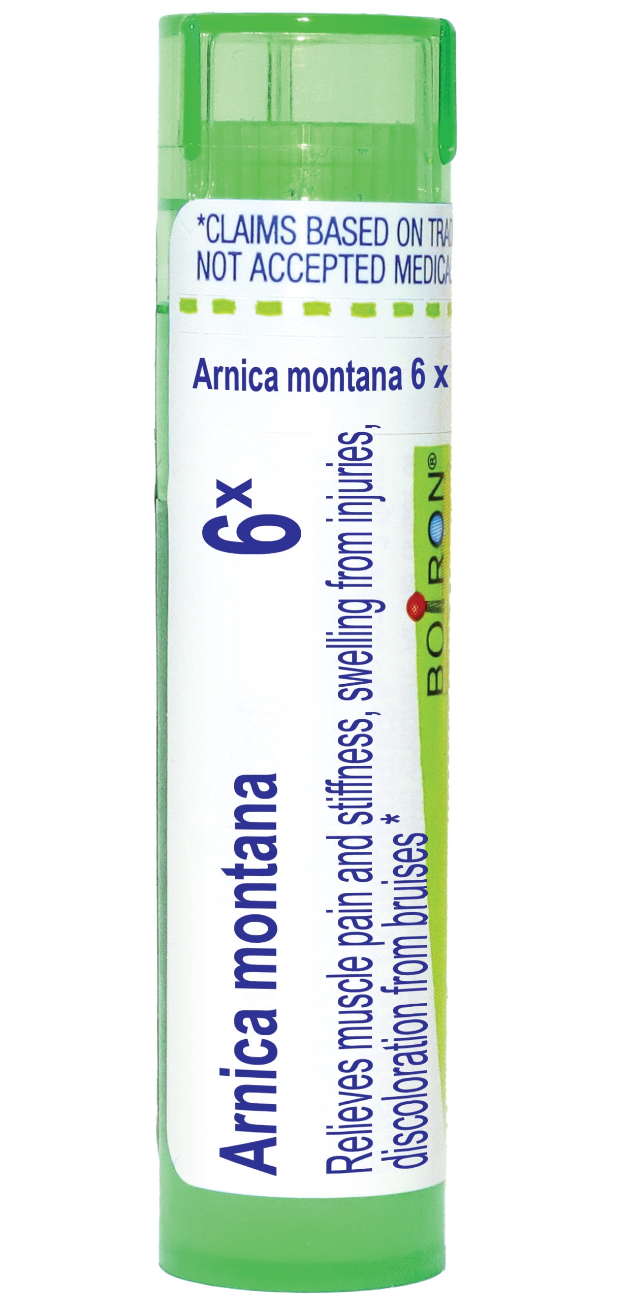 Boiron Arnica Montana 6X, Homeopathic Medicine for Muscle Pain, Stiffness, Swelling From Injuries, Bruises, 80 Pellets
