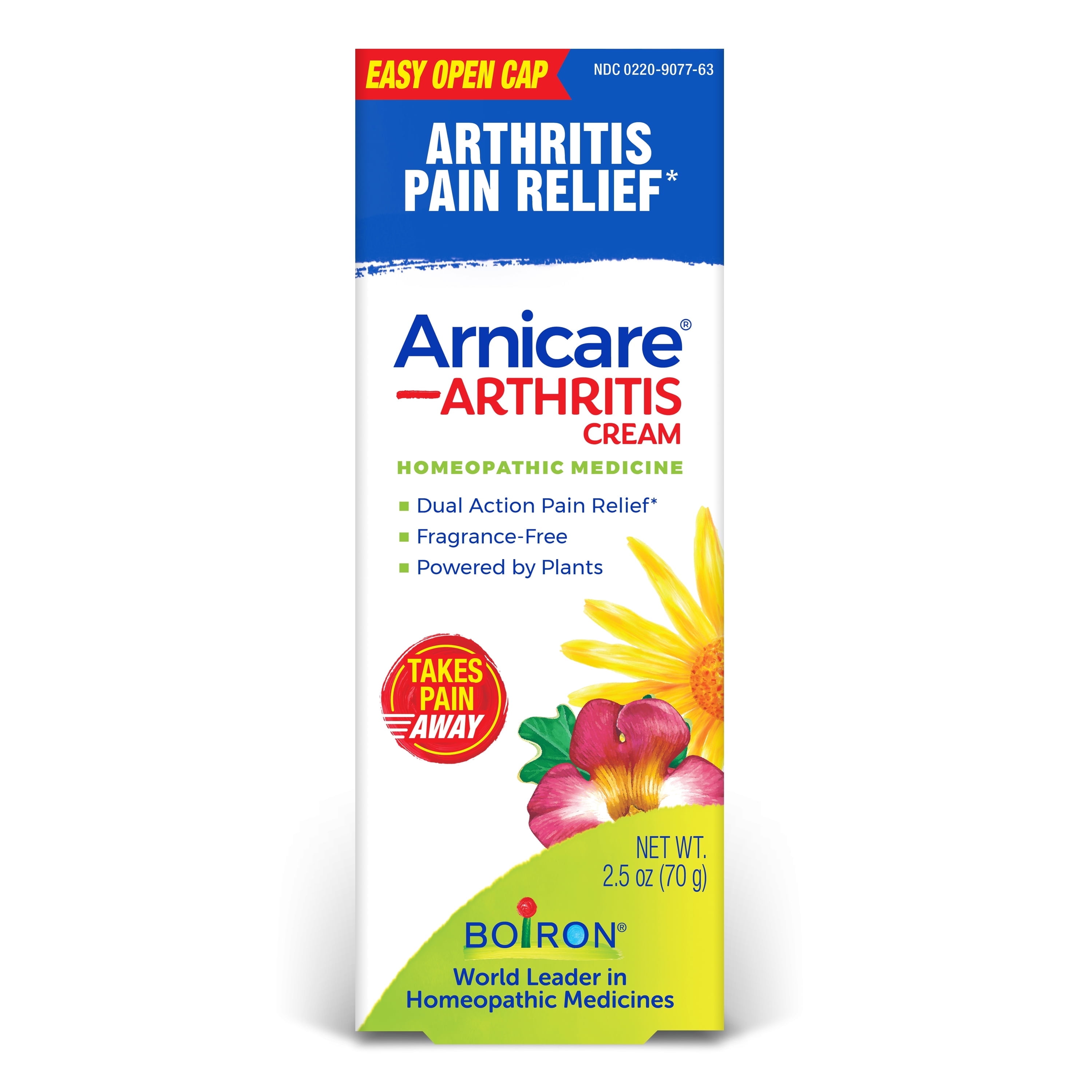 Boiron Arnicare Arthritis Cream with Devil's Claw for Arthritis Pain Relief of Joints, Muscles, Hands or Wrists, Elbow, & Knees, 2.5 oz