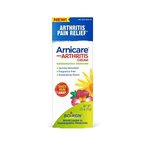 Boiron Arnicare Arthritis Cream with Devil's Claw for Arthritis Pain Relief of Joints, Muscles, Hands or Wrists, Elbow, & Knees, 2.5 oz