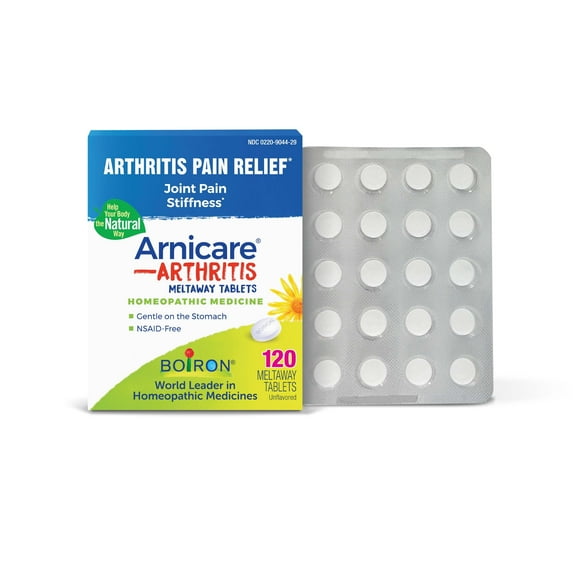 Boiron Arnicare Arthritis, Homeopathic Medicine for Arthritis Pain Relief, Joint Pain, and Stiffness, 120 Count Meltaway Tablets