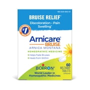 Boiron Arnicare Bruise Tablets, Homeopathic Medicine for Bruise Relief, Discoloration, Pain and Swelling, 60 Tablets