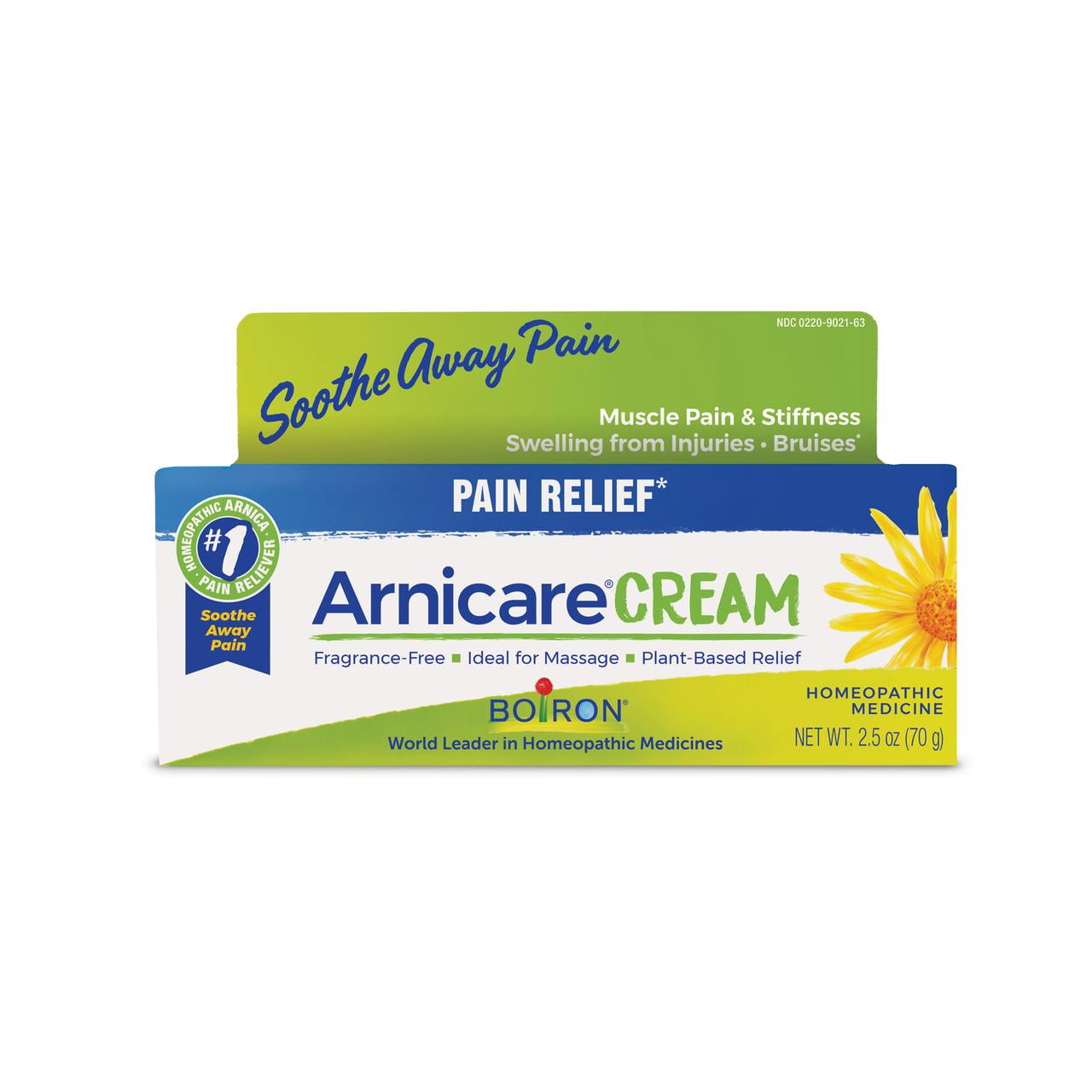 Boiron Arnicare Cream for Joint Pain, Muscle Pain, Swelling, Soreness, and Stiffness - Moisturizing - 2.5 oz