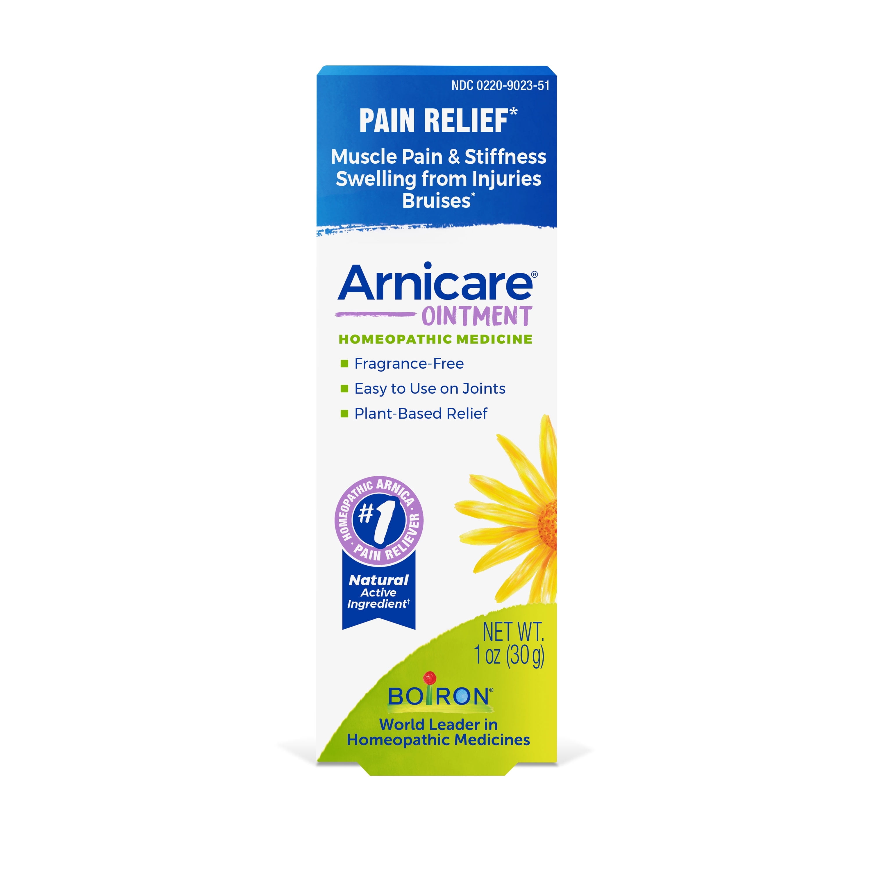 Boiron Arnicare Ointment, Homeopathic Medicine for Pain Relief, Muscle Pain \u0026 Stiffness, Swelling from Injuries, Bruises, 1 oz