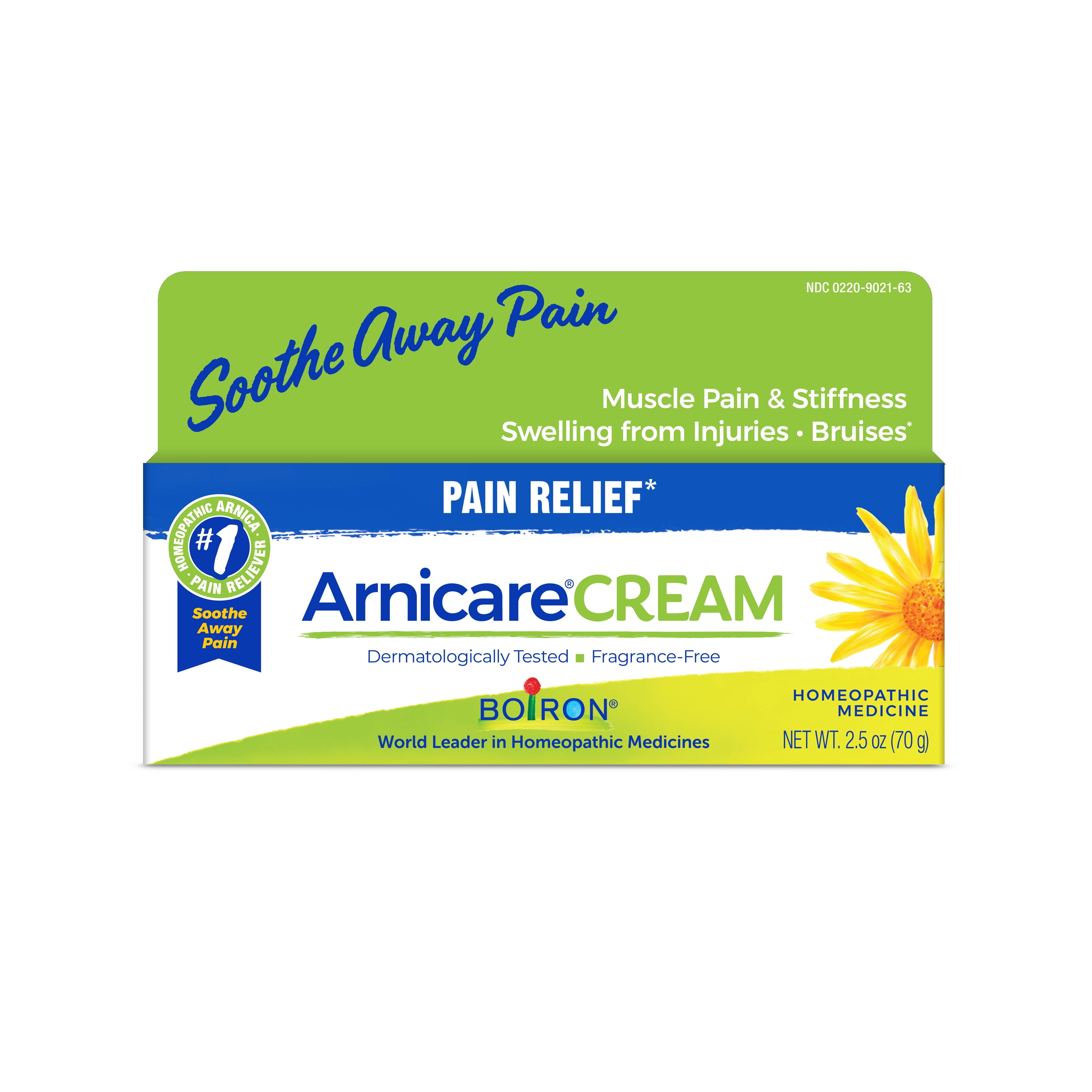 Boiron Arnicare Cream for Joint Pain, Muscle Pain, Swelling, Soreness, and Stiffness - Moisturizing - 2.5 oz