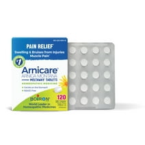 Boiron Arnicare Tablets, Homeopathic Medicine for Pain Relief, Swelling & Bruises from Injuries, and Muscle Pain, 120 Meltaway Tablets