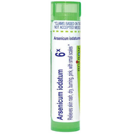 Boiron Arsenicum Iodatum 6X, Homeopathic Medicine for Skin Rash, Dry, Burning, Pink, With Small Scales, 80 Pellets