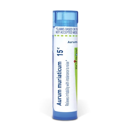 Boiron Aurum Muriaticum 15C, Homeopathic Medicine for Irritability With Intolerance To Noise, 80 Pellets