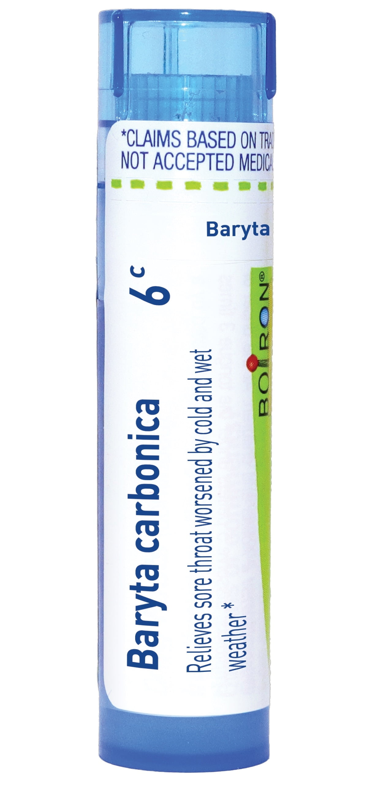 Boiron Baryta Carbonica 6C, Homeopathic Medicine for Sore Throat Worsened By Cold And Wet Weather, 80 Pellets