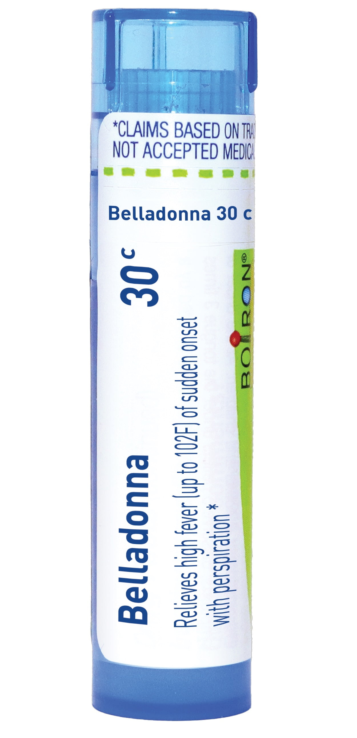 Boiron Belladonna 30C, Homeopathic Medicine for High Fever (Up To 102F) Of Sudden Onset With Perspiration, 80 Pellets