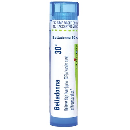 Boiron Belladonna 30C, Homeopathic Medicine for High Fever (Up To 102F) Of Sudden Onset With Perspiration, 80 Pellets