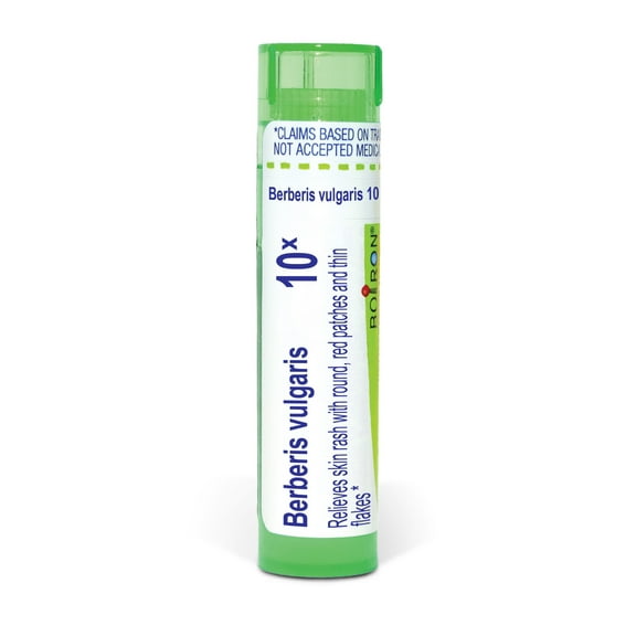 Boiron Berberis Vulgaris 10X, Homeopathic Medicine for Skin Rash With Round, Red Patches And Thin Flakes, 80 Pellets