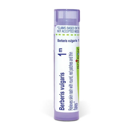 Boiron Berberis Vulgaris 1M, Homeopathic Medicine for Skin Rash With Round, Red Patches And Thin Flakes, 80 Pellets