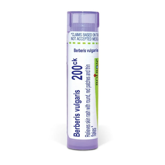 Boiron Berberis Vulgaris 200CK, Homeopathic Medicine for Skin Rash With Round, Red Patches And Thin Flakes, 80 Pellets