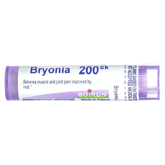 Boiron Bryonia 200CK, Homeopathic Medicine for Pain Relief, 80 Pellets