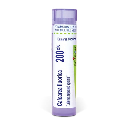 Boiron Calcarea Fluorica 200CK, Homeopathic Medicine for Repeated Sprains, 80 Pellets