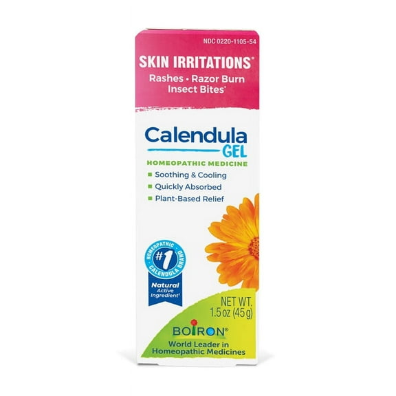 Boiron Calendula Gel, Homeopathic Medicine for Skin Irritations, Rashes, Razor Burn, Insect Bites Relief, 1.5 oz