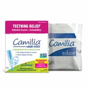 Boiron Camilia Single Liquid Dose, Homeopathic Medicines for Teething Relief, Painful Gums, Irritability, 2 x 30 Single Liquie Doses Twin Pack