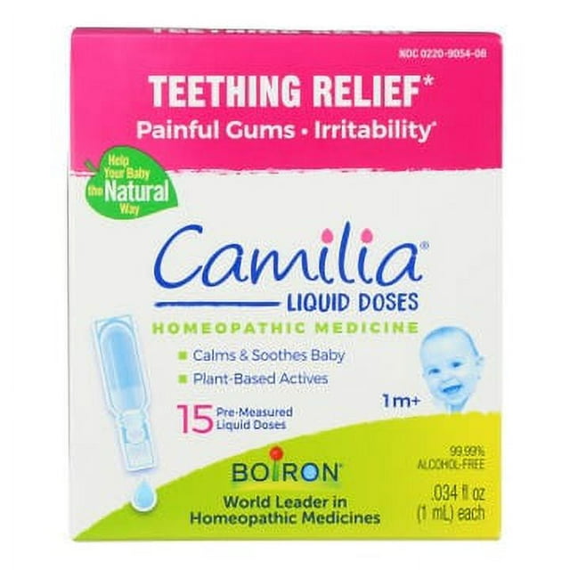Boiron, Camilia, Teething Relief, 1 Months & Up, 15 PreMeasured Liquid